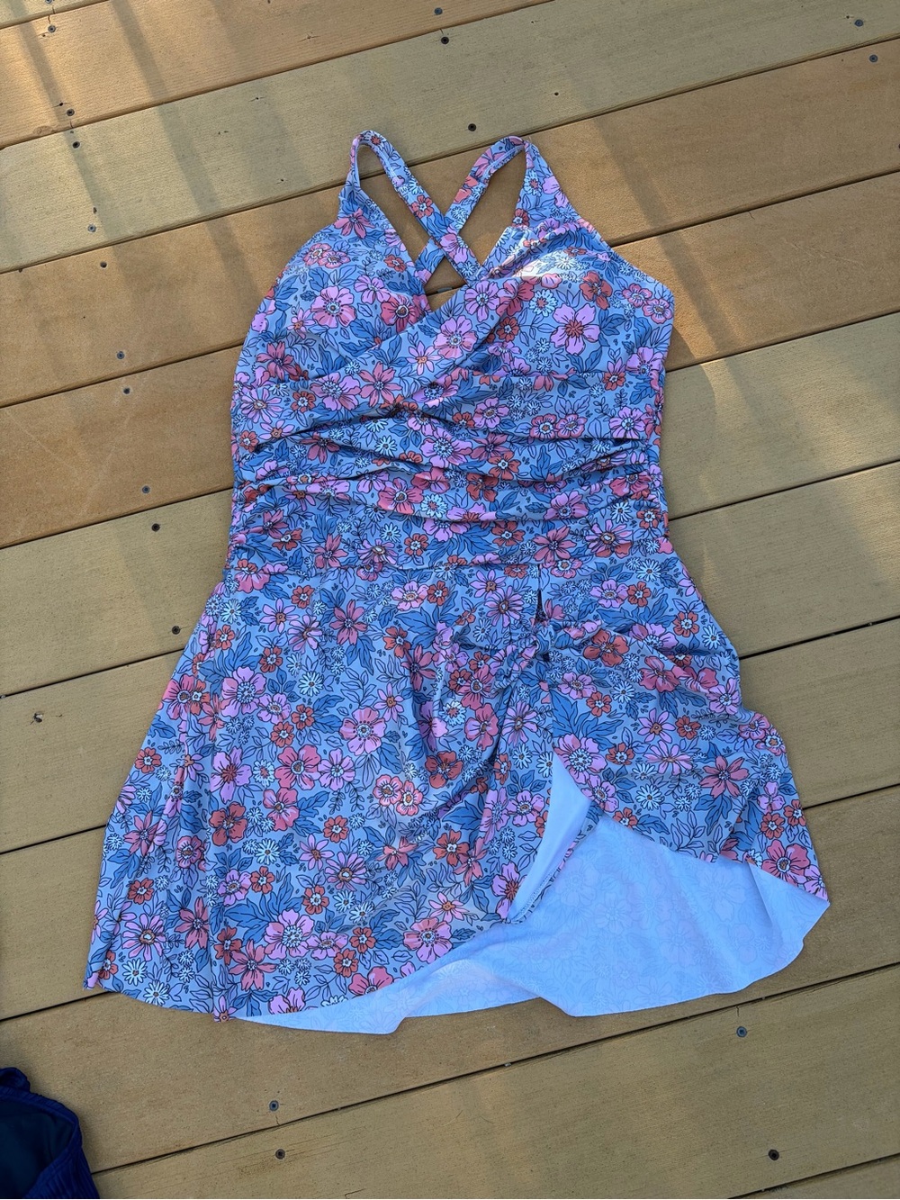 XXL blooming jelly Floral Blue & Pink One-Piece Swimsuit